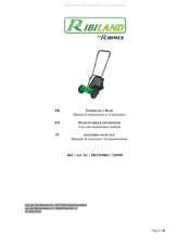 Ribimex RIBILAND PRTM300/1 Manuel D'instructions Et D'utilisation