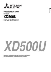 Mitsubishi Electric XD500U Manuel D'utilisation