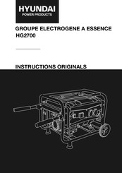 Hyundai power products HG2700 Instructions