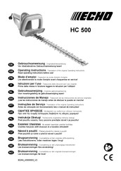 Echo HC 500 Mode D'emploi