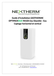 NEXTHERM GEOTHERMIE OPTIPACKDUO Guide D'installation