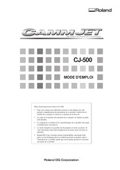 Roland GammJet CJ-500 Mode D'emploi