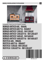 J.CORRADI BORGO ANTICO 60LT16 Manuel D'installation Et D'utilisation