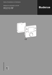 Buderus RC210 RF Notice D'installation Et D'utilisation