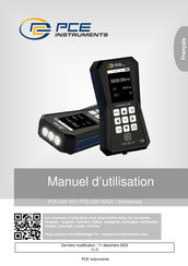 PCE Instruments PCE-LES 103UV Manuel D'utilisation