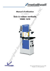 Metallkraft VMBS 1610 Manuel D'utilisation