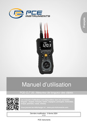 PCE Instruments PCE-CLT 20 Manuel D'utilisation