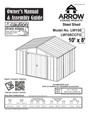 Arrow Storage Products LW108CCFG Manuel Du Propriétaire Et Guide D'assemblage