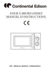 CONTINENTAL EDISON ME20CJ5 Manuel D'instructions