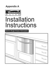 Kenmore ELITE 46513322600 Instructions D'installation