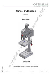 Optimum B40 GSM Manuel D'utilisation