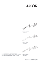 Axor Starck 10859 1 Serie Instructions De Montage / Mode D'emploi / Garantie