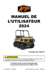 Argo Frontier Pro 700 XT 2024 Manuel De L'utilisateur