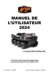 Argo Conquest 950 Outfitter 8x8 2024 Manuel De L'utilisateur