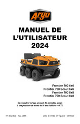 Argo Frontier 700 Scout 6x6 2024 Manuel De L'utilisateur