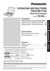 Panasonic FZ-40 Serie Manuel D'instructions