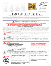 OW Lee CASUAL FIRESIDE 5134-54RDC-E Mode D'emploi