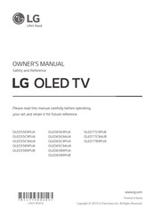 LG OLED65E9PUA Manuel Du Propriétaire