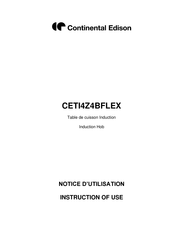 CONTINENTAL EDISON CETI4Z4BFLEX Notice D'utilisation