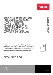 Amica EKSX 362 230 Notice D'utilisation