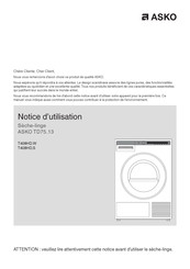 Asko T408HD.W Notice D'utilisation