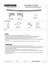 Subaru E771SSL000 Instructions D'installation