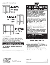 Whittier Wood Furniture 441Wa Instructions De Montage