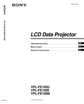 Sony VPL-FE100E Mode D'emploi