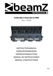 Beamz professional IntiBar800 4 Head Barrel DMX Manuel D'instructions