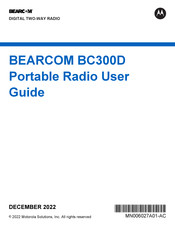 Motorola BEARCOM BC300D Mode D'emploi