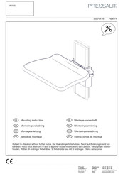 Pressalit R5500 Notice De Montage