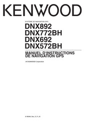 Kenwood DNX772BH Manuel D'instructions