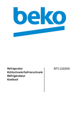 Beko BTS 116000 Mode D'emploi