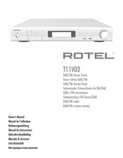 Rotel T11V02 Manuel De L'utilisateur