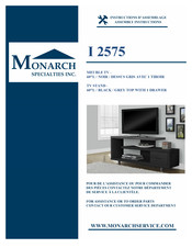 Monarch Specialties I 2575 Instructions D'assemblage