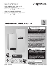 Viessmann VITODENS 222 Serie Mode D'emploi