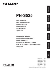 Sharp PN-S525 Mode D'emploi