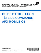 Motorola Solutions APX MOBILE O5 Guide D'utilisation