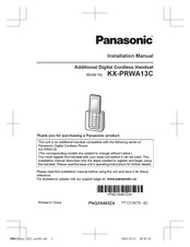 Panasonic KX-PRWA13C Manuel D'installation