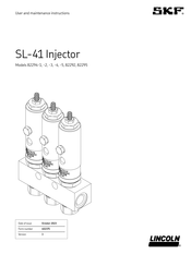 Lincoln SKF SL-41 Instructions D'utilisation Et D'entretien