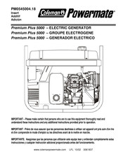 Coleman Powermate Premium Plus 5000 Mode D'emploi