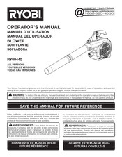 Ryobi RY09440 Manuel D'utilisation