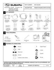 Subaru H001SAJ000 Instructions D'installation