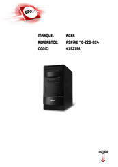 Acer ASPIRE TC-220-024 Manuel D'utilisation