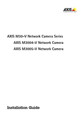 Axis Communications M3005-V Guide D'installation