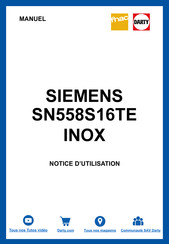Siemens SN558S16TE Mode D'emploi