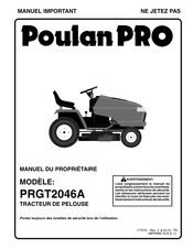 Poulan Pro PRGT2046A Manuel Du Propriétaire
