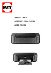 Canon PIXMA PRO 10S Serie Manuel En Ligne