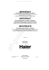 Haier HCM073PA Guide De L'utilisateur