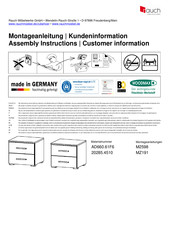 Rauch MZ191 AD660.61F6 Instructions De Montage